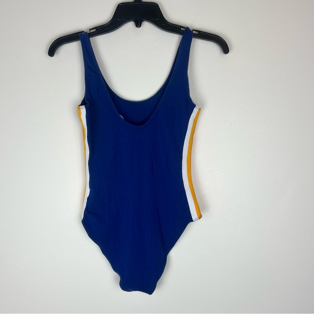 WILSON x F21 Retro Rainbow Racing Stripe Bodysuit Size Small - Picture 2 of 6